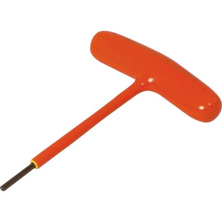 GRAY TOOLS 2.5mm T-handle S2 Hex Key, 1000V Insulated 67625-I